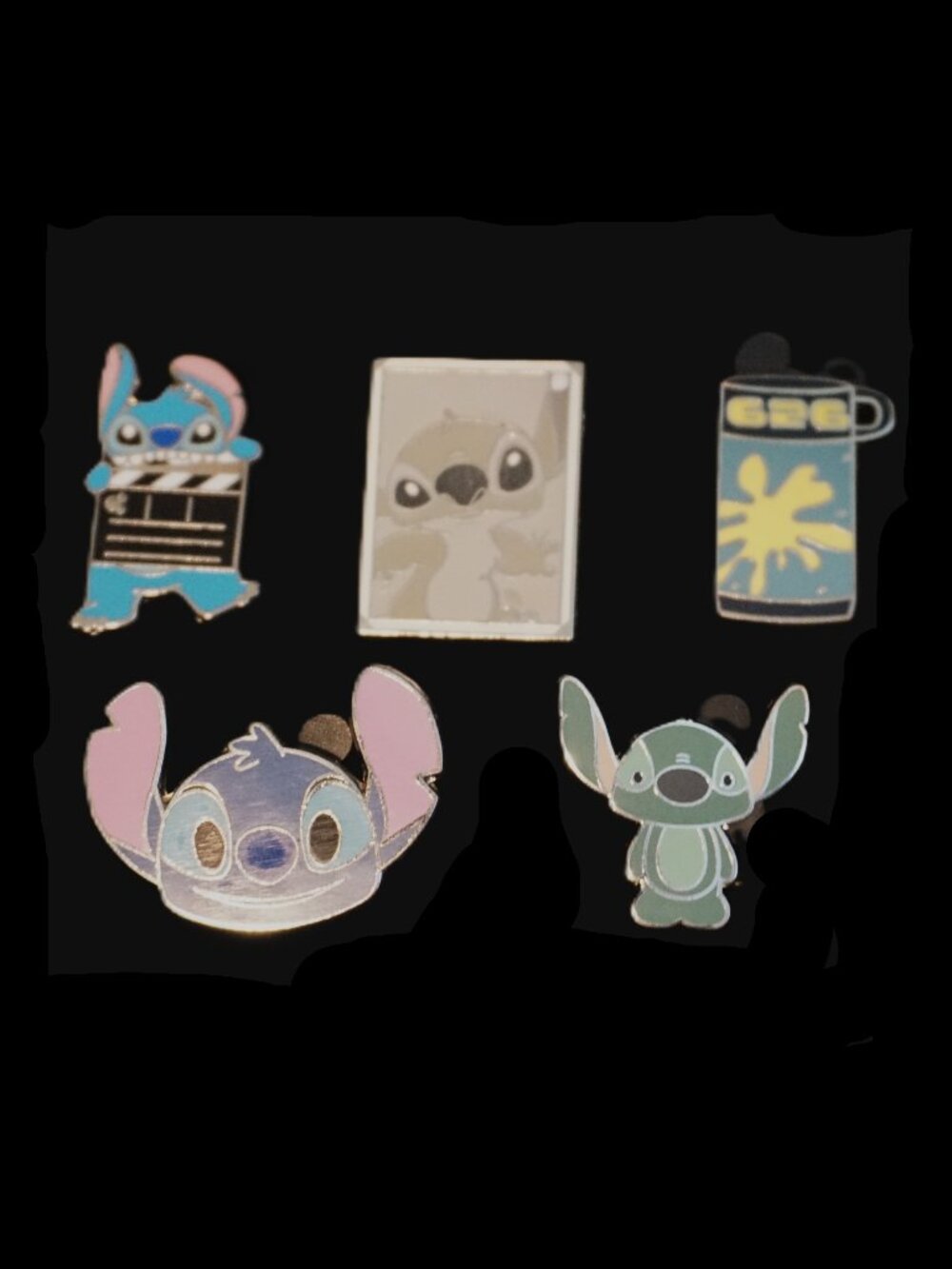 Disney Pin Trading 5 Pin Lot Featuring Fun Loving Stitch (125)